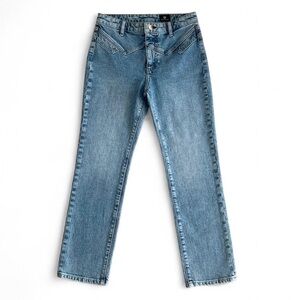 AG Adriano Goldshmied Chevron Isabelle High Rise Straight Crop Jeans Size 26